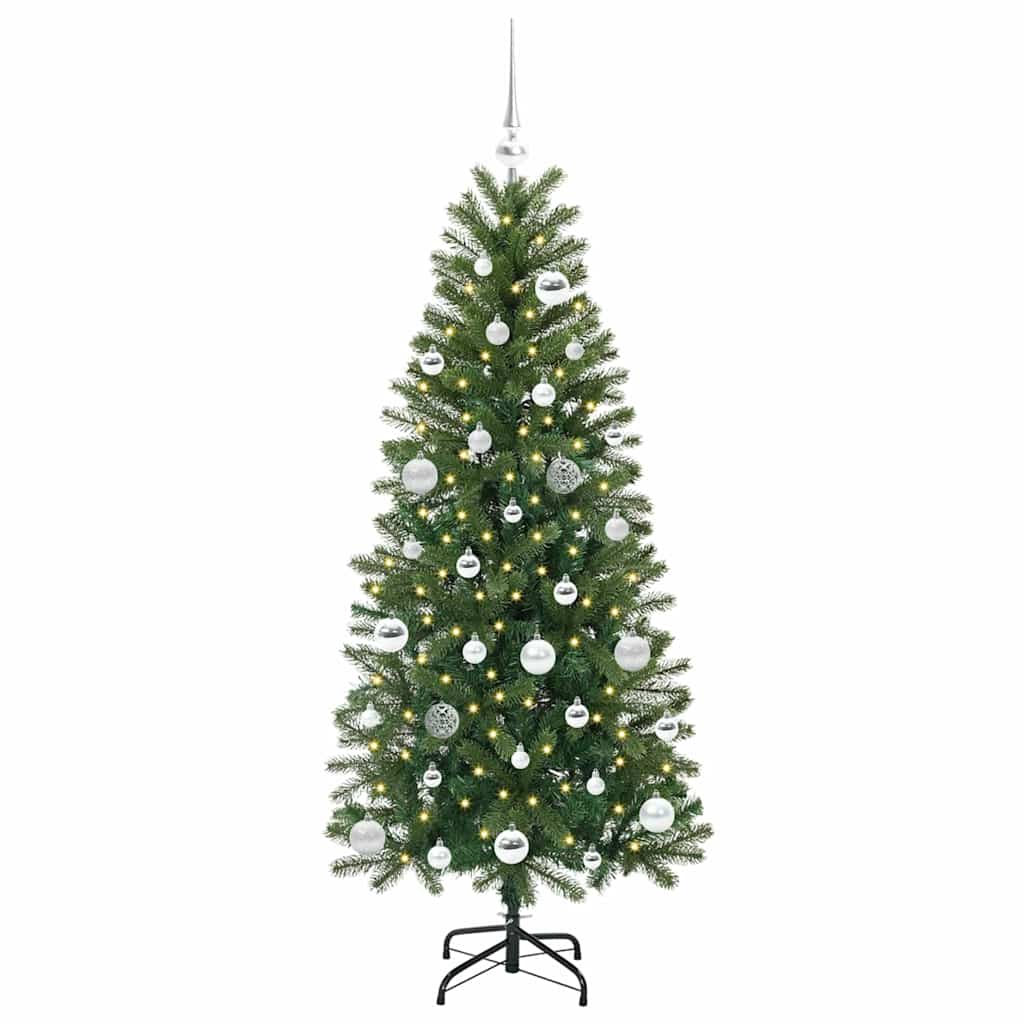 Vidaxl kunstkerstboom met 150 led met standaard groen 150 cm pe en pvc