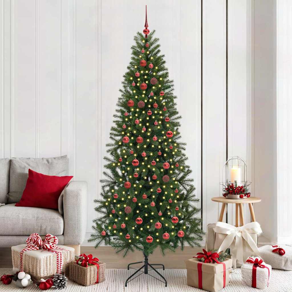 Vidaxl kunstkerstboom met 300 led met standaard groen 210 cm pe en pvc