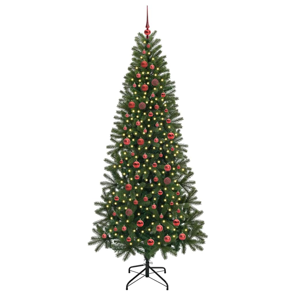 Vidaxl kunstkerstboom met 300 led met standaard groen 210 cm pe en pvc