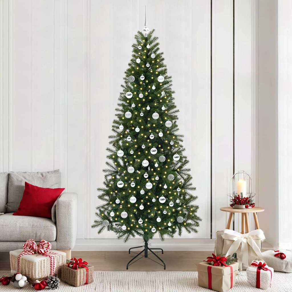 Vidaxl kunstkerstboom met 300 led met standaard groen 210 cm pe en pvc