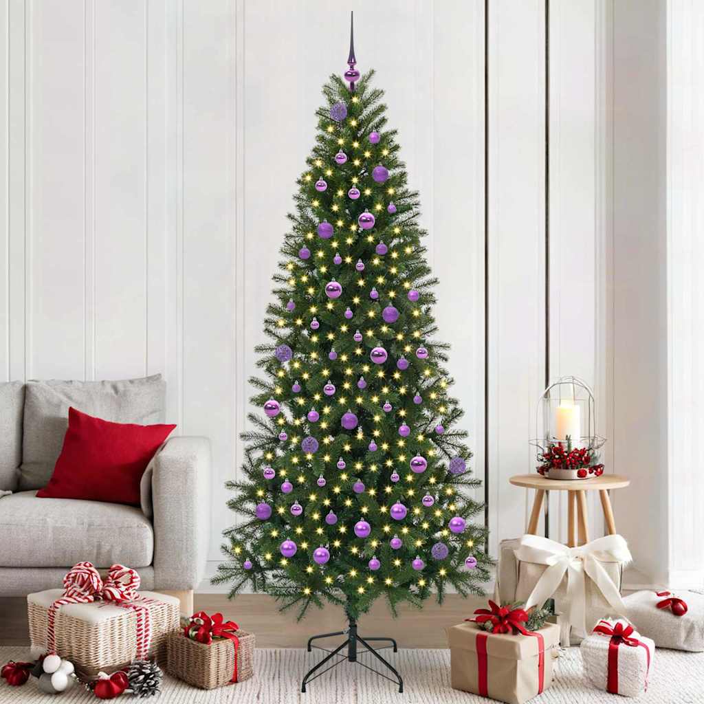 Vidaxl kunstkerstboom met 300 led met standaard groen 210 cm pe en pvc