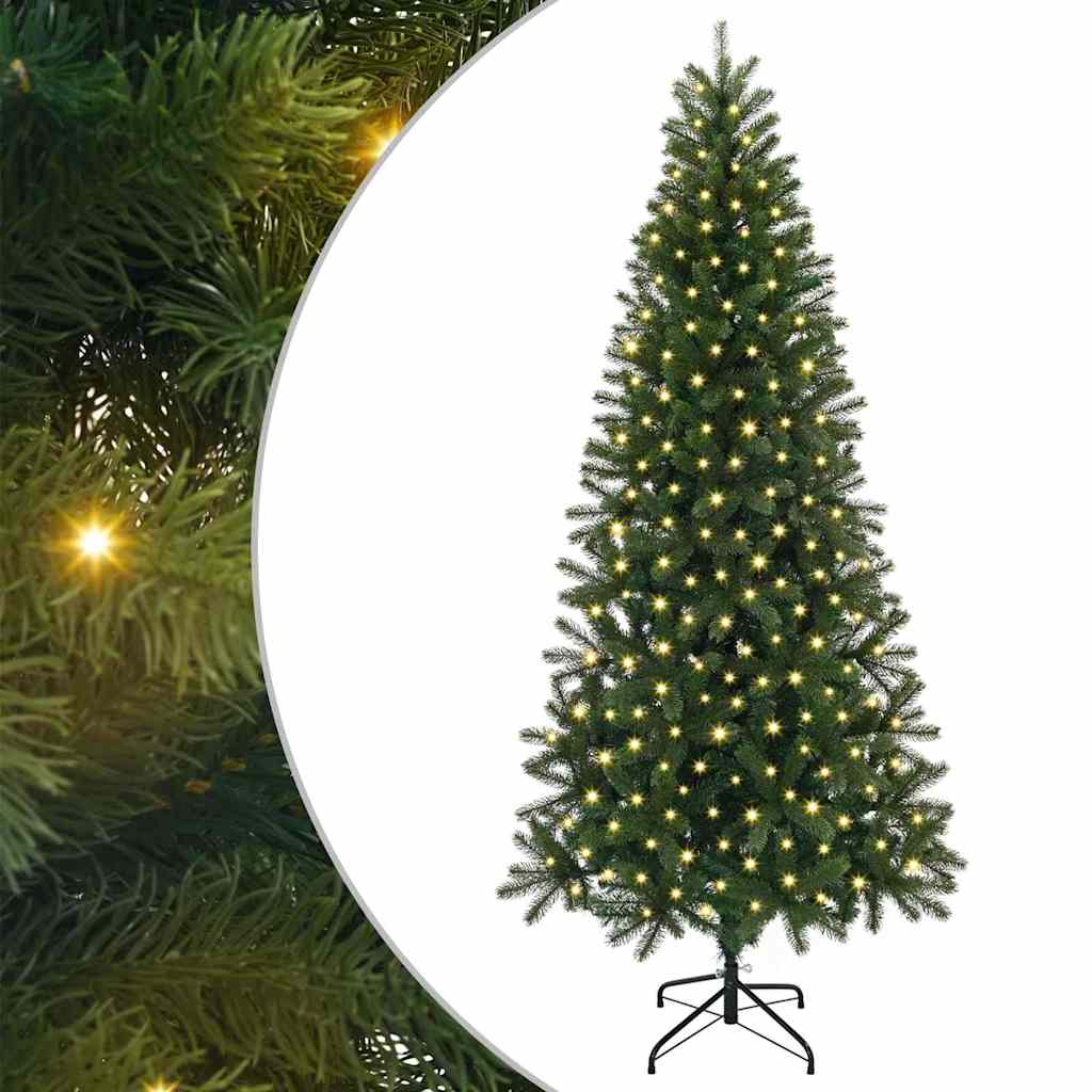 Vidaxl kunstkerstboom met 300 led met standaard groen 240 cm pe en pvc