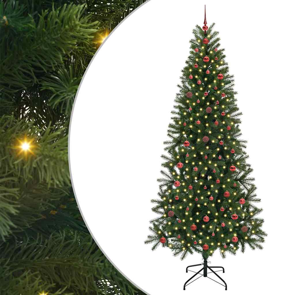 Vidaxl kunstkerstboom met 300 led met standaard groen 240 cm pe en pvc