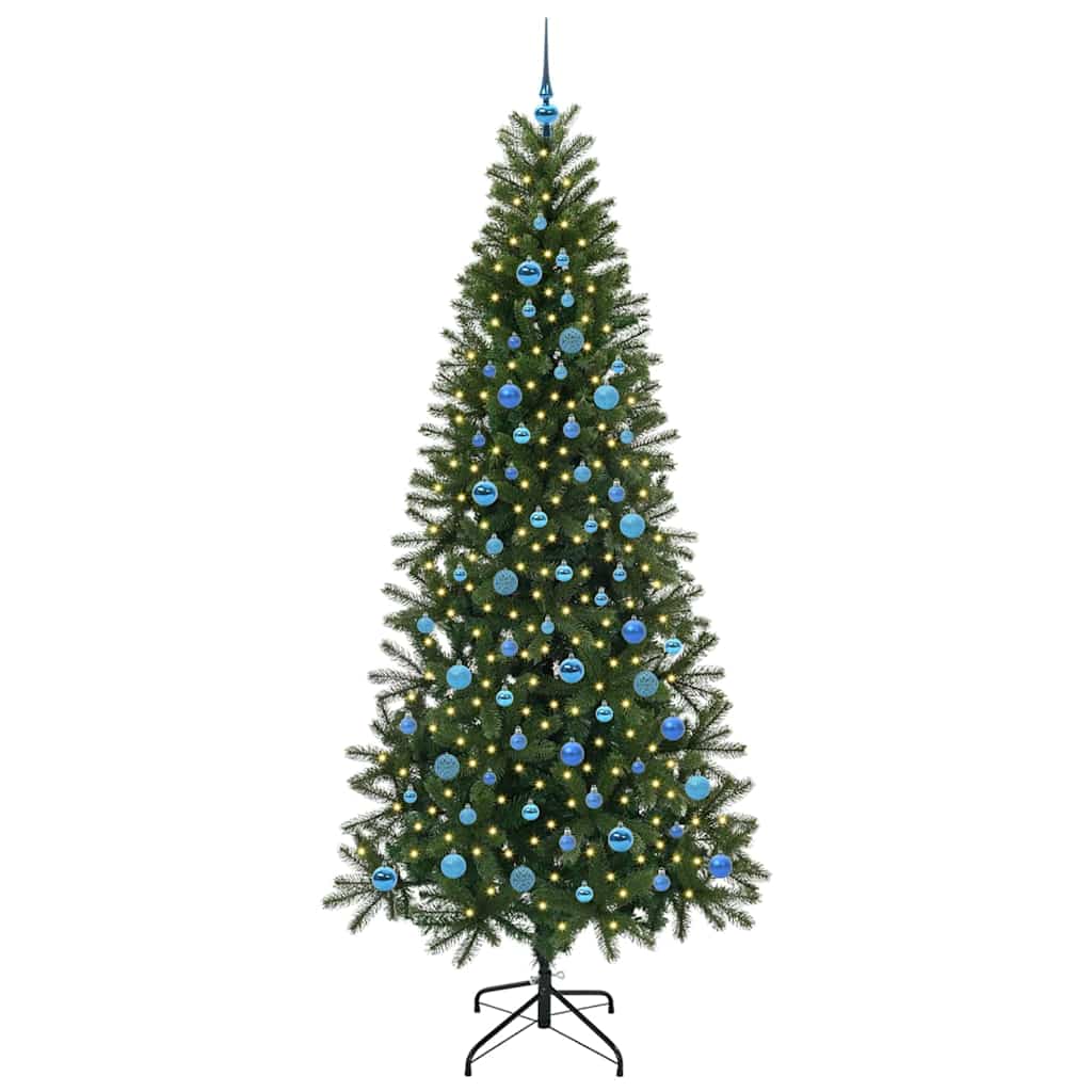 Vidaxl kunstkerstboom met 300 led met standaard groen 240 cm pe en pvc