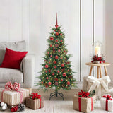 Vidaxl kunstmatige inklapbare kerstboom groen 120 cm pe en pvc