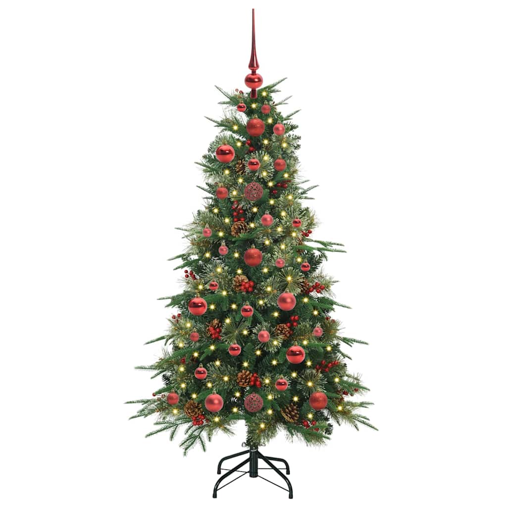 Vidaxl kunstmatige inklapbare kerstboom groen 120 cm pe en pvc
