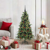 Vidaxl kunstmatige inklapbare kerstboom groen 120 cm pe en pvc
