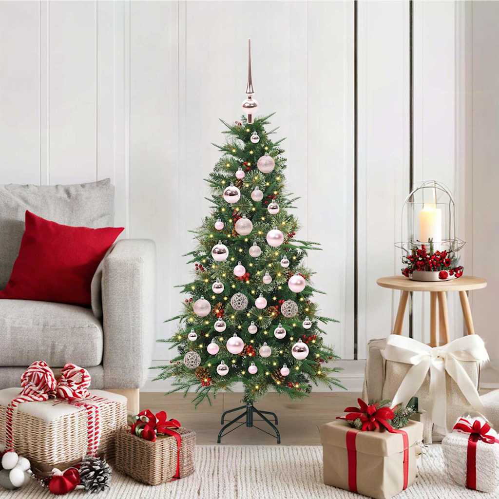 Vidaxl kunstmatige inklapbare kerstboom groen 120 cm pe en pvc