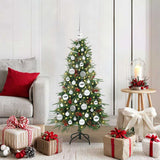 Vidaxl kunstmatige inklapbare kerstboom groen 120 cm pe en pvc