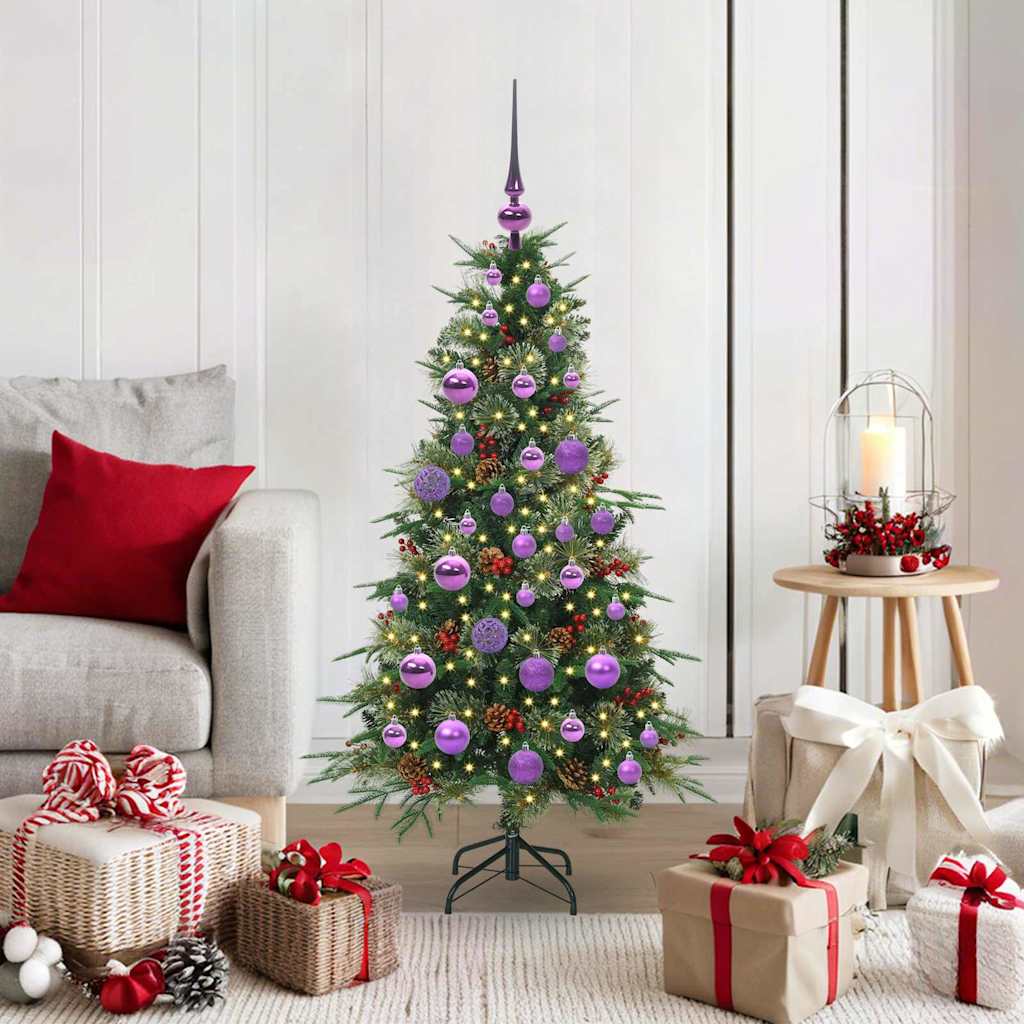 Vidaxl kunstmatige inklapbare kerstboom groen 120 cm pe en pvc