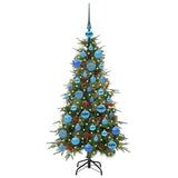Vidaxl kunstmatige inklapbare kerstboom groen 120 cm pe en pvc