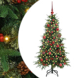 Vidaxl kunstmatige inklapbare kerstboom groen 150 cm pe en pvc