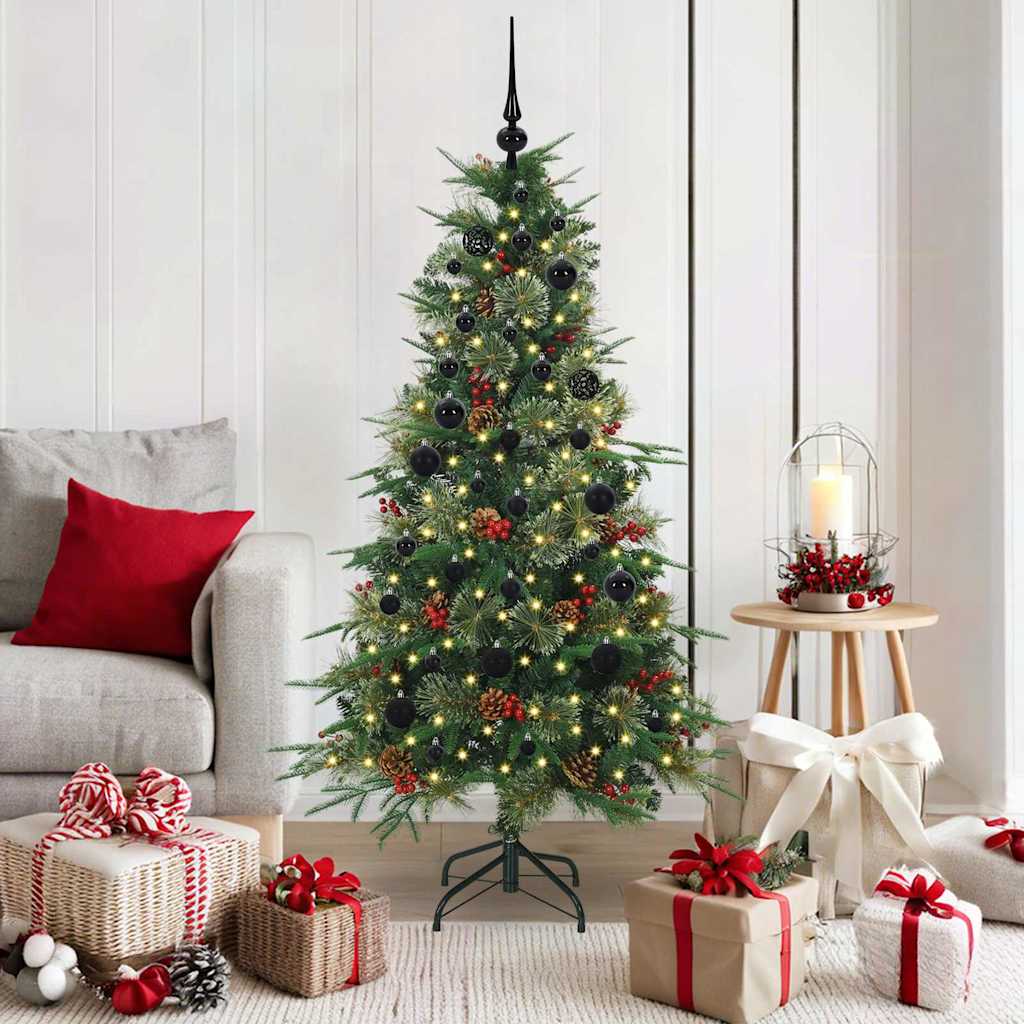 Vidaxl kunstmatige inklapbare kerstboom groen 150 cm pe en pvc