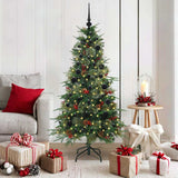 Vidaxl kunstmatige inklapbare kerstboom groen 150 cm pe en pvc