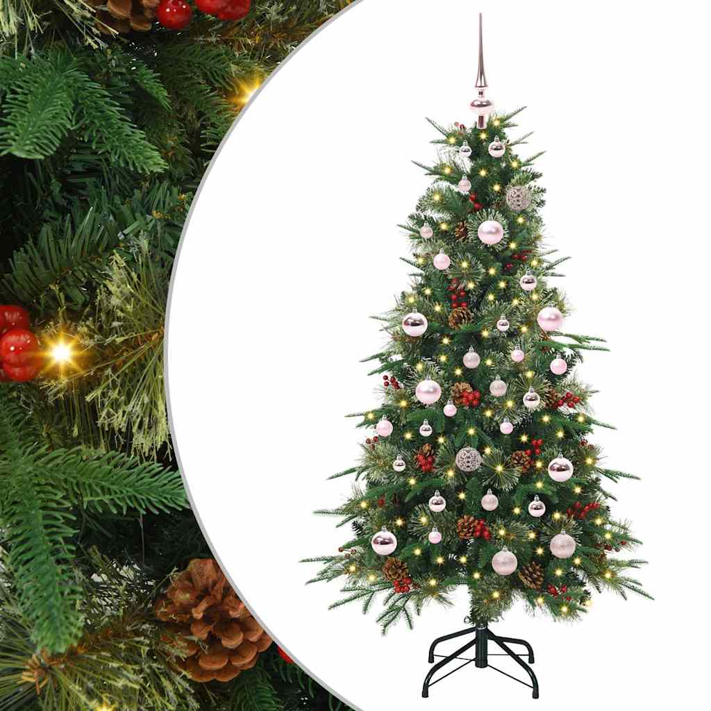 Vidaxl kunstmatige inklapbare kerstboom groen 150 cm pe en pvc