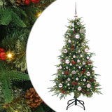 Vidaxl kunstmatige inklapbare kerstboom groen 150 cm pe en pvc