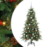 Vidaxl kunstmatige inklapbare kerstboom groen 150 cm pe en pvc