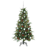 Vidaxl kunstmatige inklapbare kerstboom groen 150 cm pe en pvc