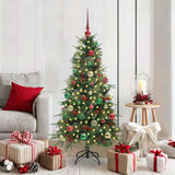 Vidaxl kunstmatige inklapbare kerstboom groen 150 cm pe en pvc