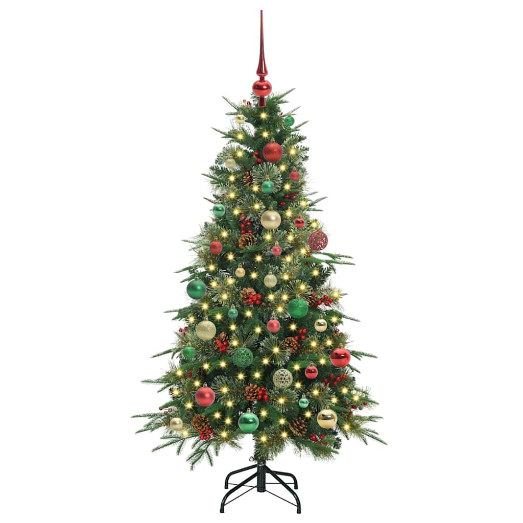 Vidaxl kunstmatige inklapbare kerstboom groen 150 cm pe en pvc