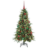 Vidaxl kunstmatige inklapbare kerstboom groen 150 cm pe en pvc