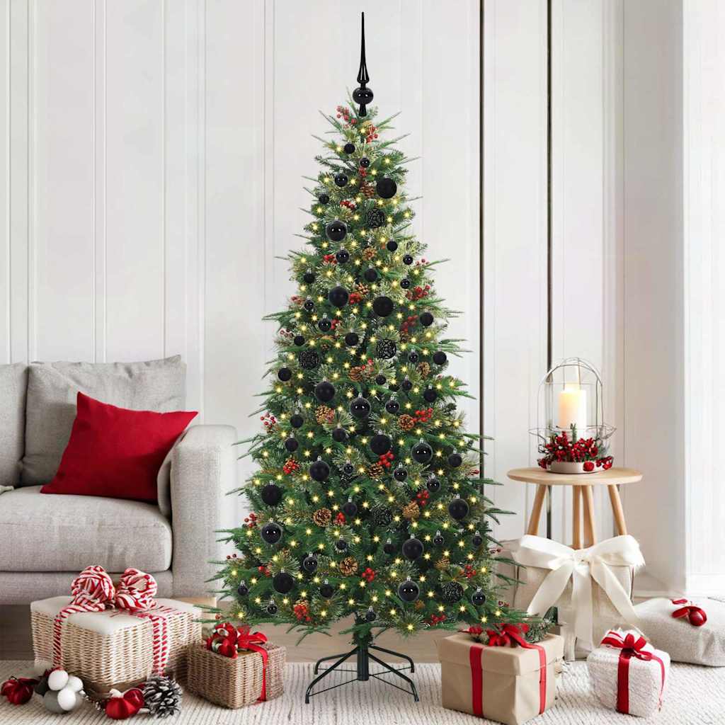 Vidaxl kunstmatige inklapbare kerstboom groen 180 cm pe en pvc
