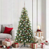 Vidaxl kunstmatige inklapbare kerstboom groen 180 cm pe en pvc