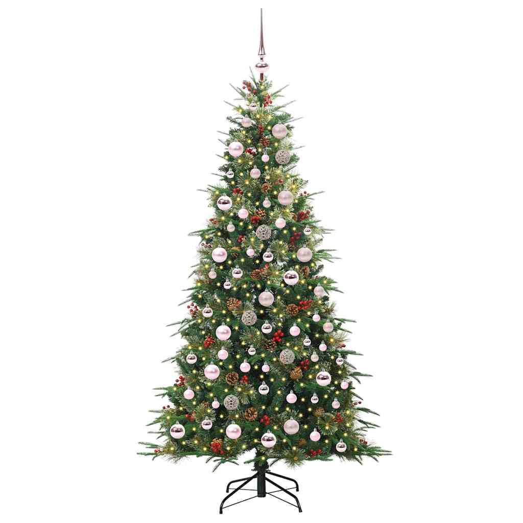 Vidaxl kunstmatige inklapbare kerstboom groen 180 cm pe en pvc