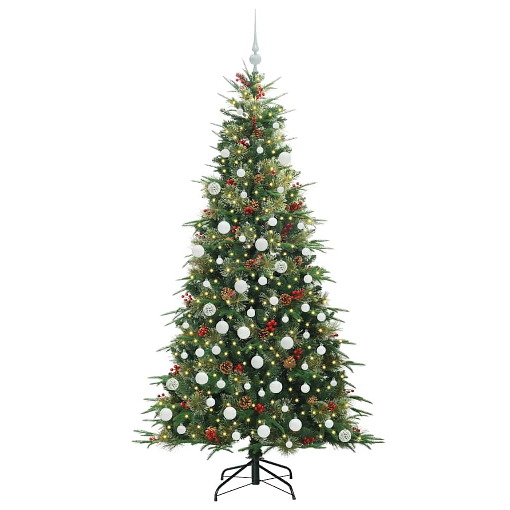 Vidaxl kunstmatige inklapbare kerstboom groen 180 cm pe en pvc