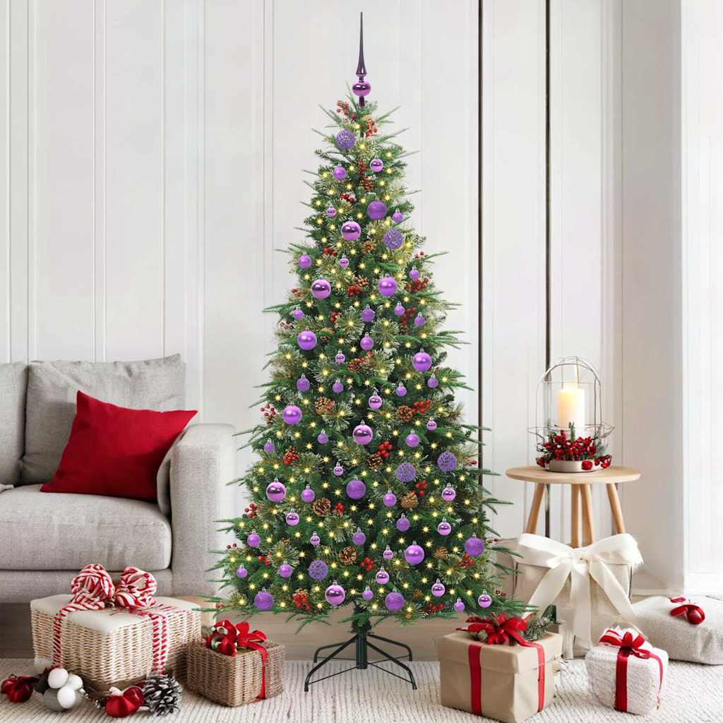Vidaxl kunstmatige inklapbare kerstboom groen 180 cm pe en pvc