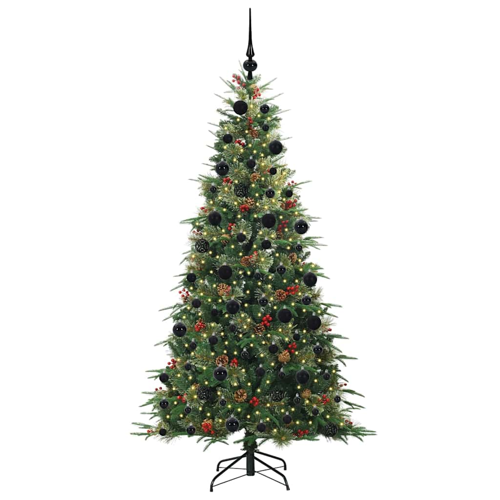 Vidaxl kunstmatige inklapbare kerstboom groen 210 cm pe en pvc