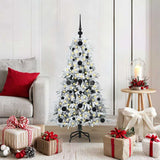 Vidaxl kunstmatige inklapbare kerstboom wit 120 cm pe en pvc