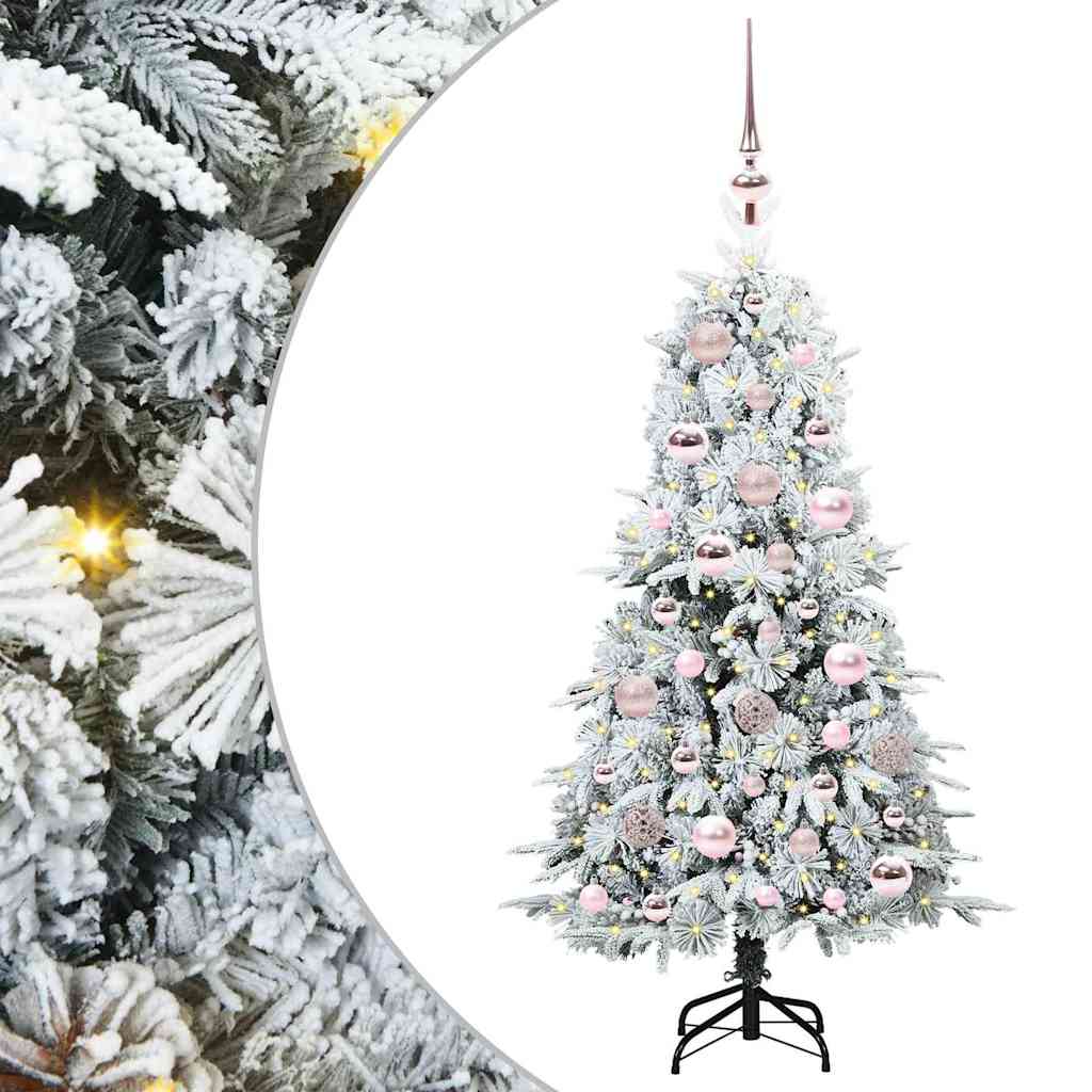 Vidaxl kunstmatige inklapbare kerstboom wit 120 cm pe en pvc