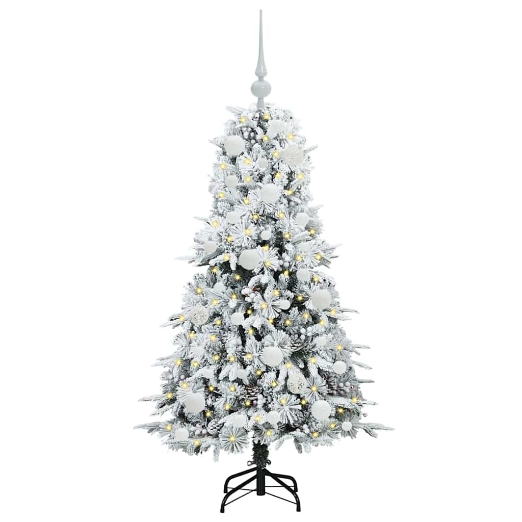 Vidaxl kunstmatige inklapbare kerstboom wit 120 cm pe en pvc