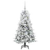 Vidaxl kunstmatige inklapbare kerstboom wit 120 cm pe en pvc
