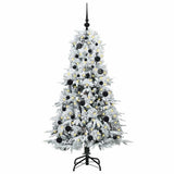 Vidaxl kunstmatige inklapbare kerstboom wit 150 cm pe en pvc