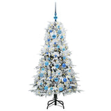 Vidaxl kunstmatige inklapbare kerstboom wit 150 cm pe en pvc