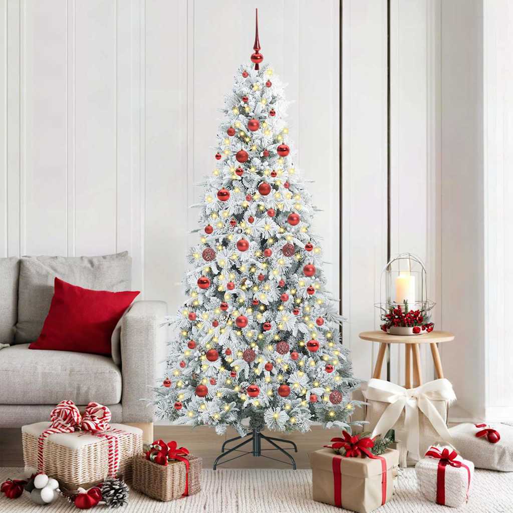 Vidaxl kunstmatige inklapbare kerstboom wit 180 cm pe en pvc