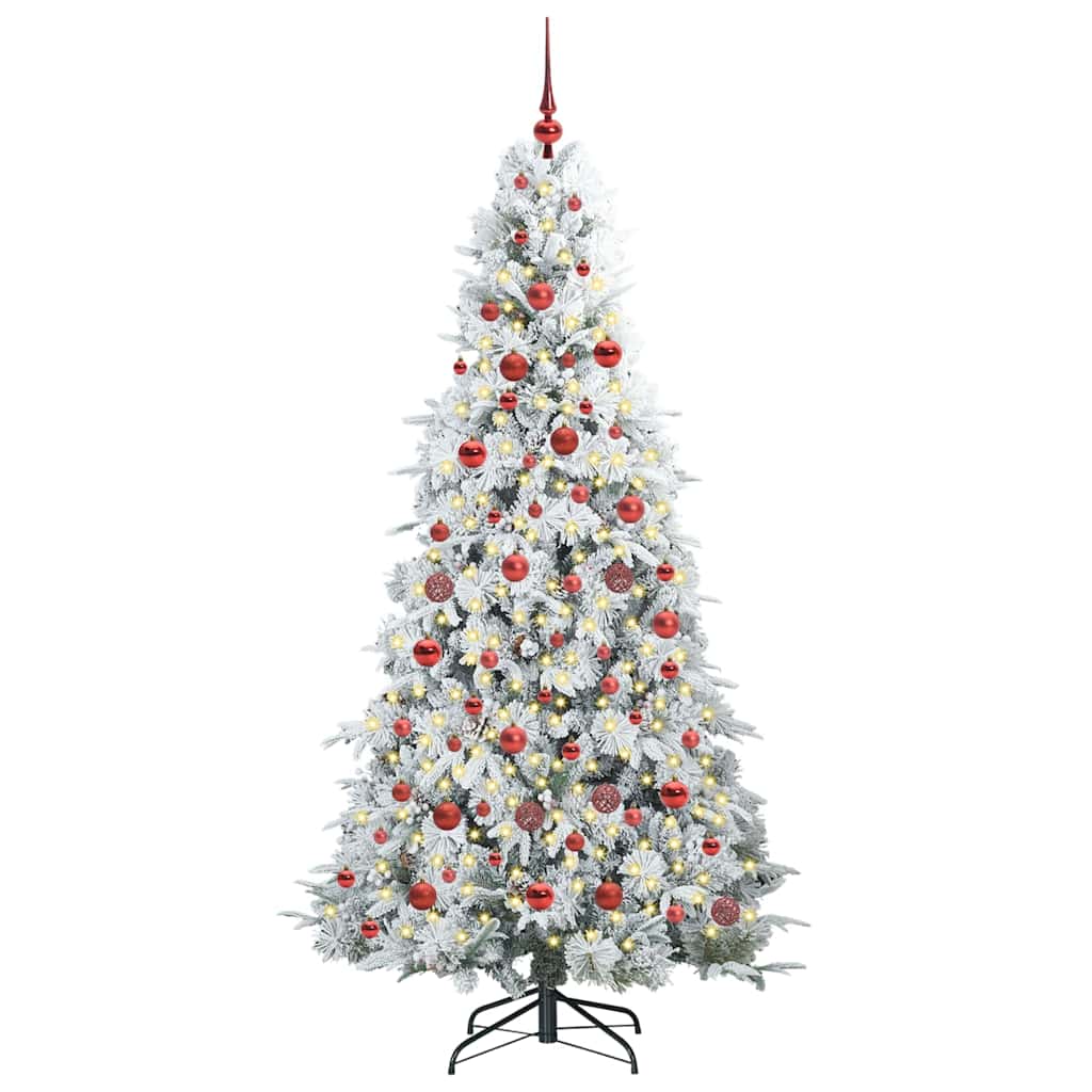 Vidaxl kunstmatige inklapbare kerstboom wit 180 cm pe en pvc