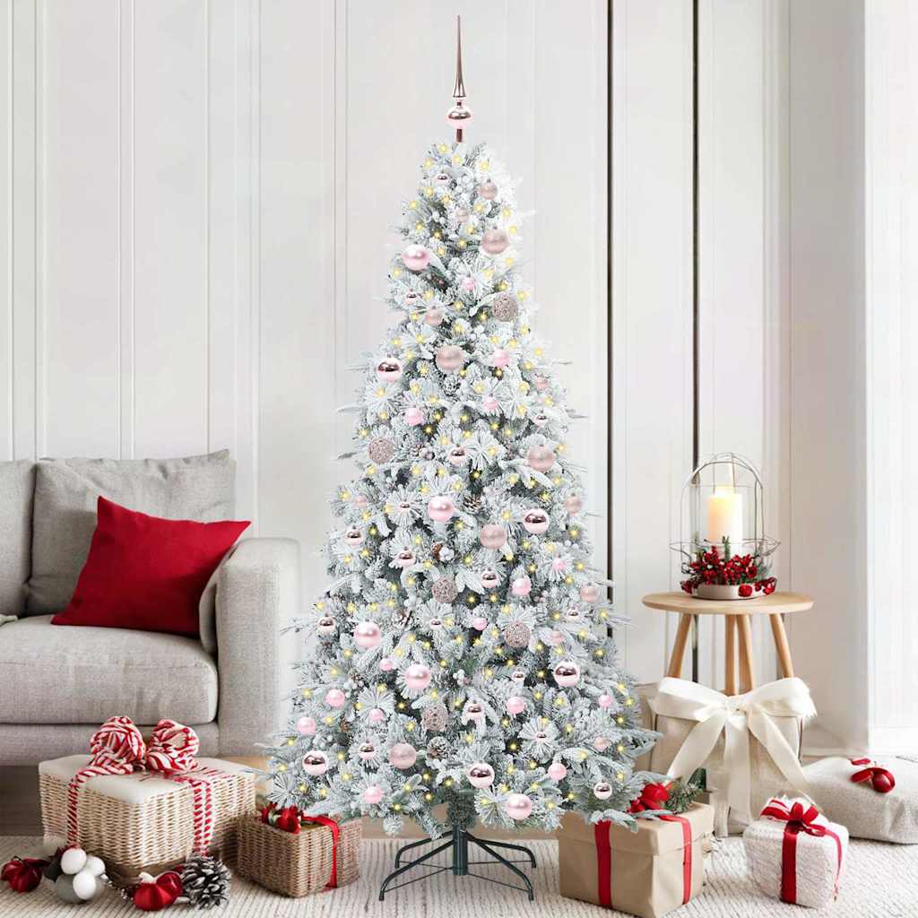 Vidaxl kunstmatige inklapbare kerstboom wit 180 cm pe en pvc