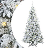 Vidaxl kunstmatige inklapbare kerstboom wit 180 cm pe en pvc