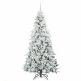 Vidaxl kunstmatige inklapbare kerstboom wit 180 cm pe en pvc
