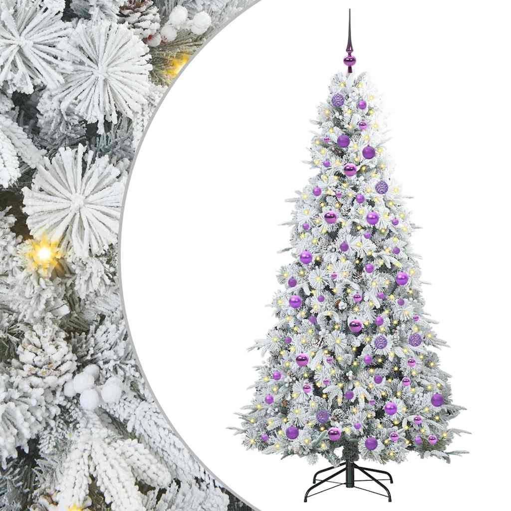 Vidaxl kunstmatige inklapbare kerstboom wit 180 cm pe en pvc