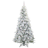 Vidaxl kunstmatige inklapbare kerstboom wit 240 cm pe en pvc