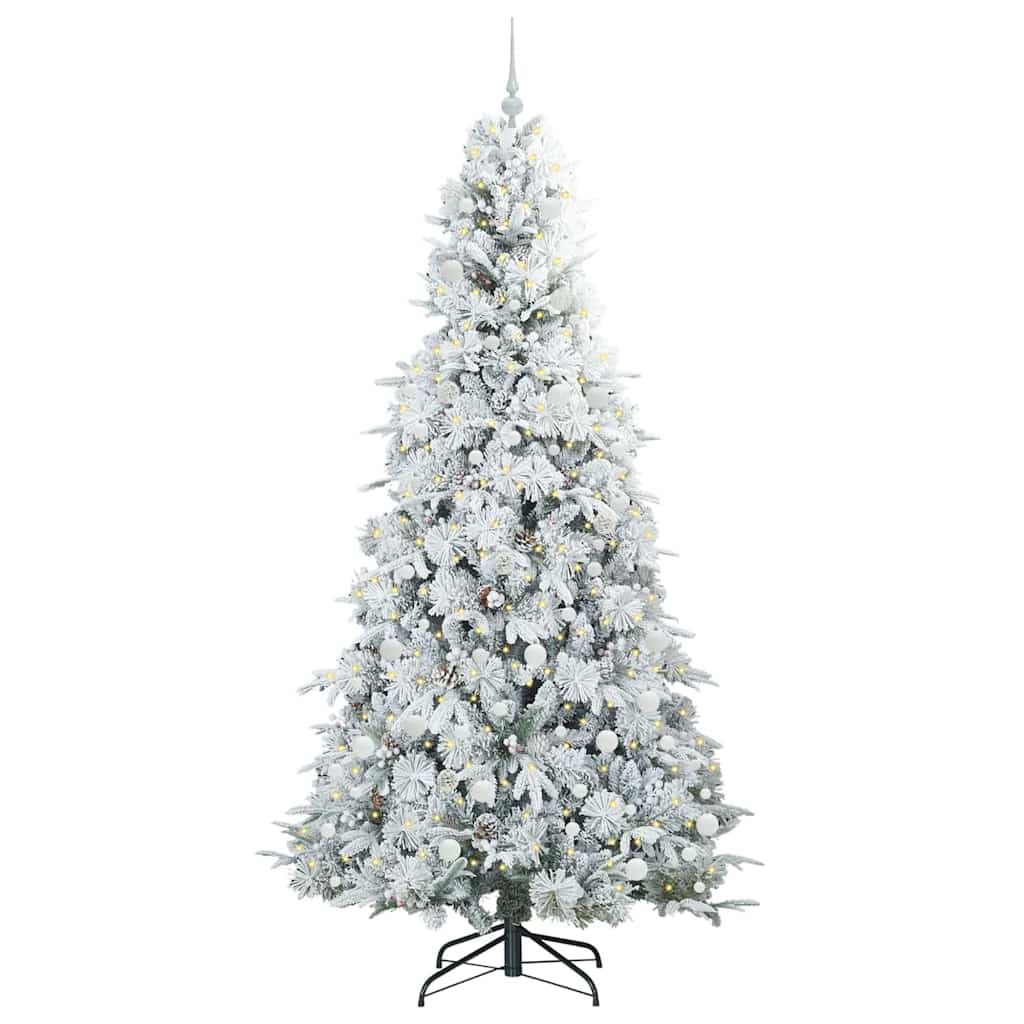 Vidaxl kunstmatige inklapbare kerstboom wit 240 cm pe en pvc
