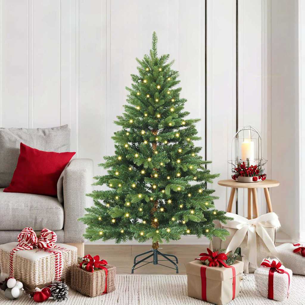 Vidaxl kunstkerstboom met 150 led met standaard groen 150 cm pe en pvc