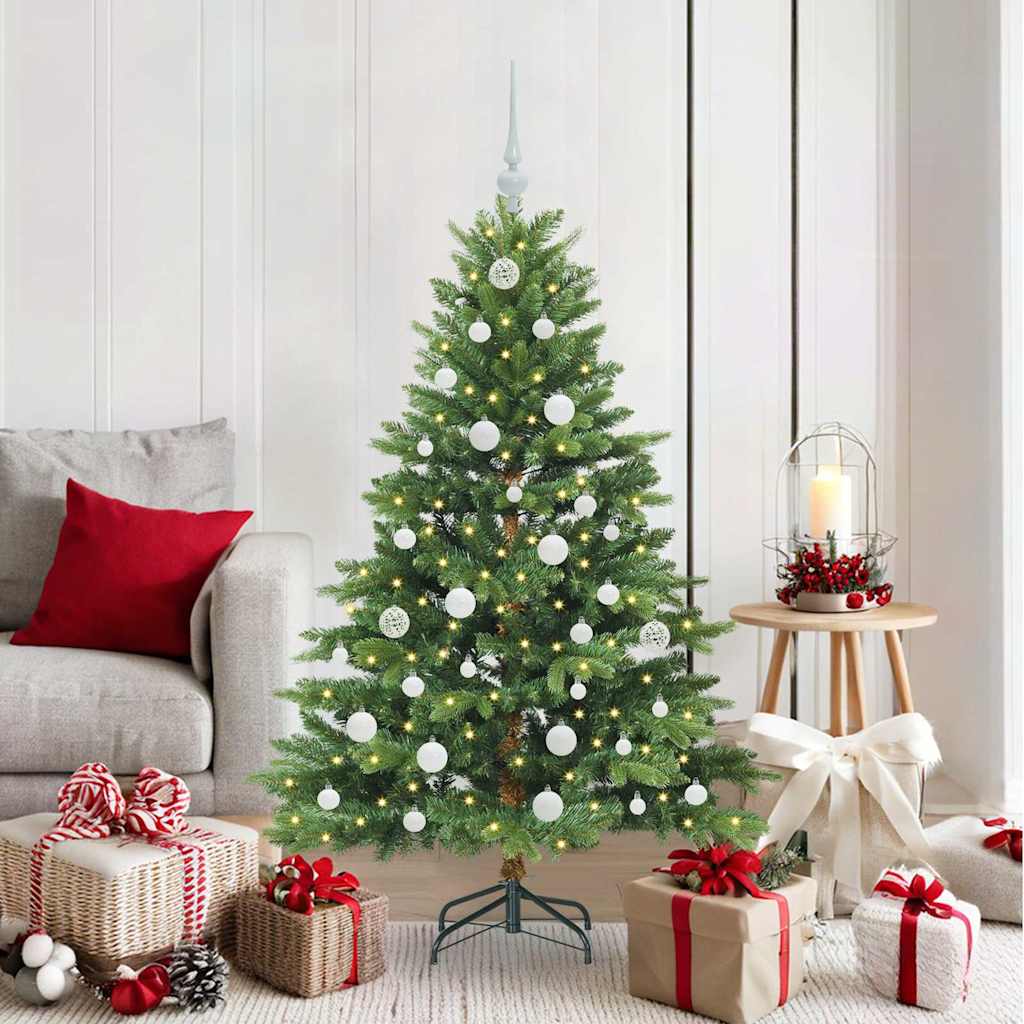 Vidaxl kunstkerstboom met 150 led met standaard groen 150 cm pe en pvc