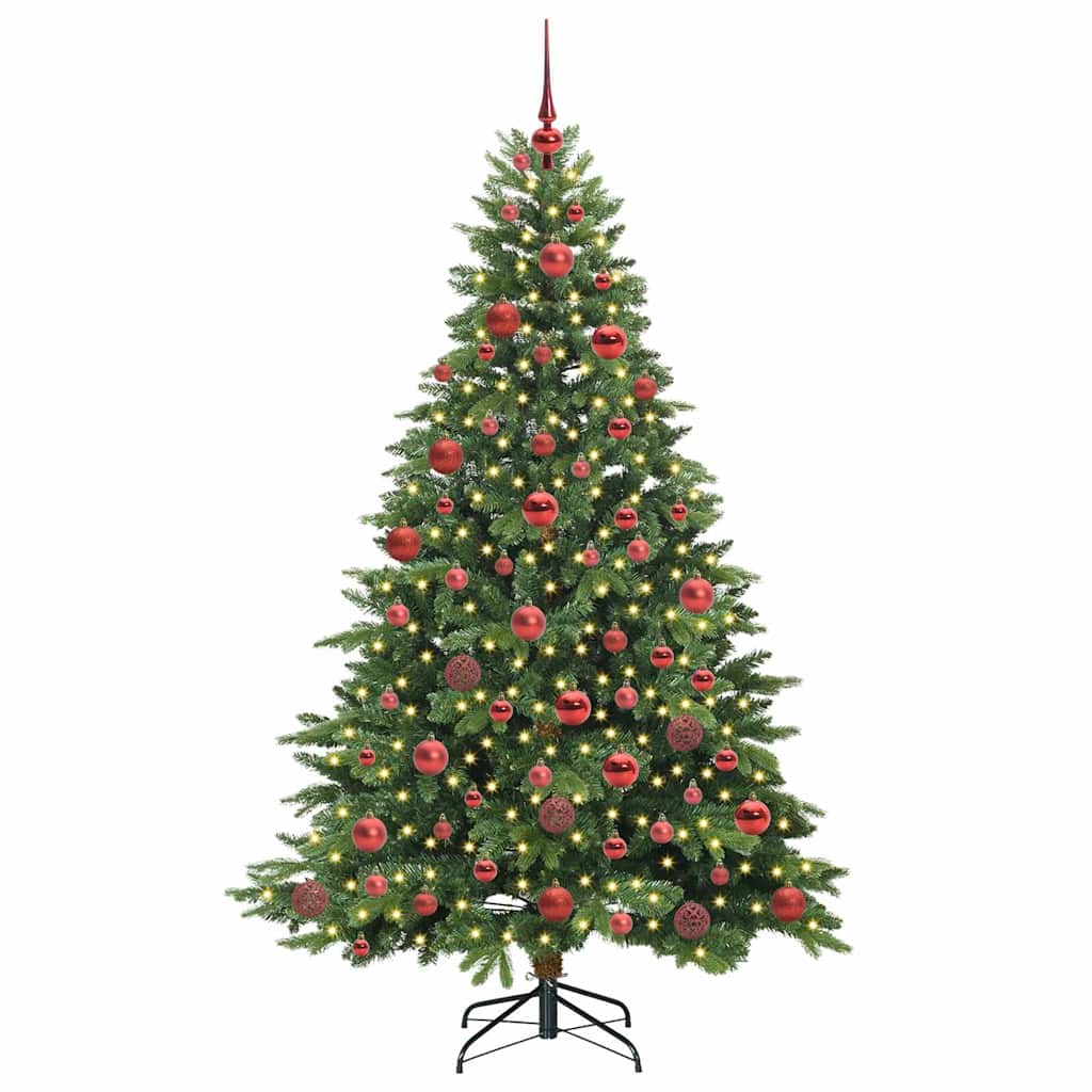Vidaxl kunstkerstboom met 300 led met standaard groen 180 cm pe en pvc