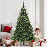 Vidaxl kunstkerstboom met 300 led met standaard groen 180 cm pe en pvc