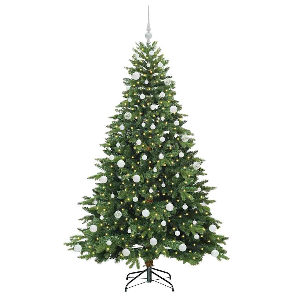 Vidaxl kunstkerstboom met 300 led met standaard groen 180 cm pe en pvc